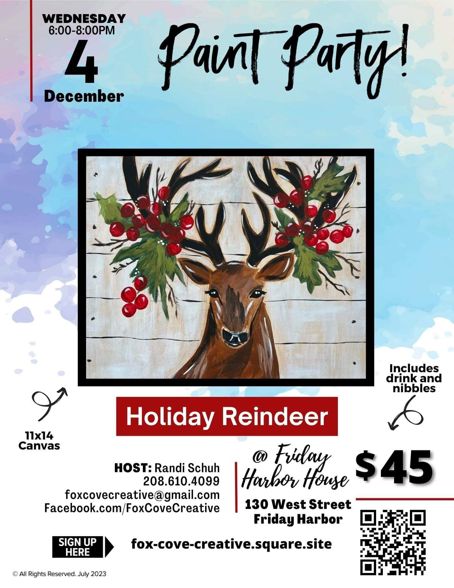 Holiday Paint Party San Juan Island